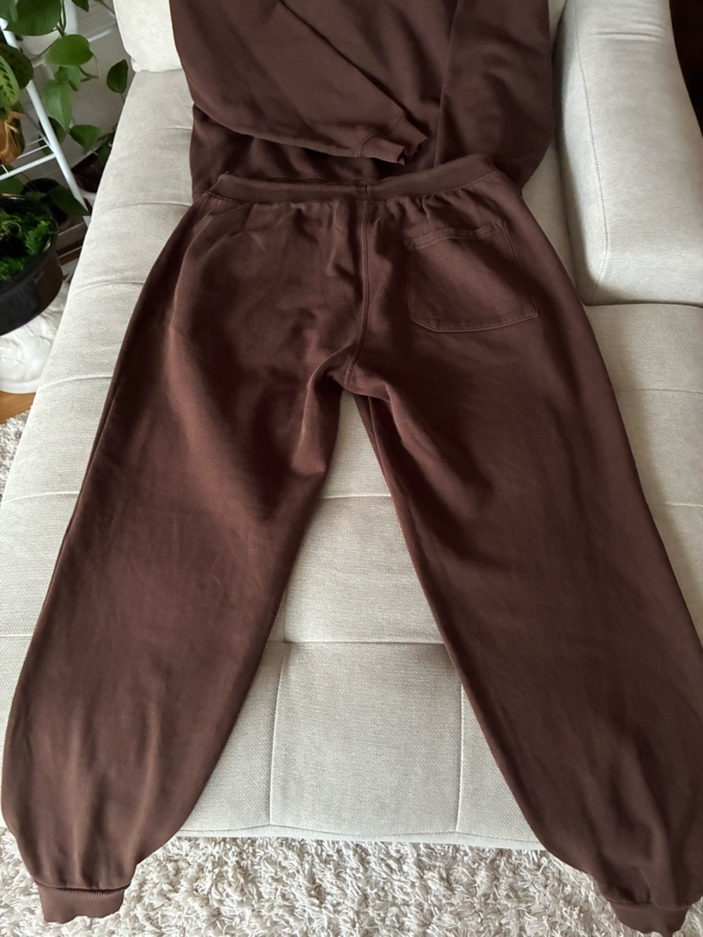 Fashion Nova Women's Chocolate Brown Hoodie & Jogger Set - Picture 3 of 6
